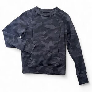 Sporty Athleisure Lululemon Camo Scuba Crewneck Sweatshirt